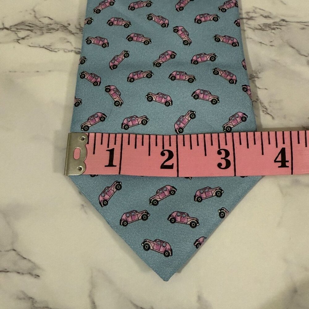 Tumi Pink Cruiser Necktie Made In Italy 100% Silk Tie Surfer Beach - Picture 6 of 6